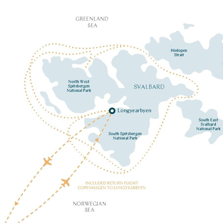 In-Depth Svalbard Cruise Itinerary Map