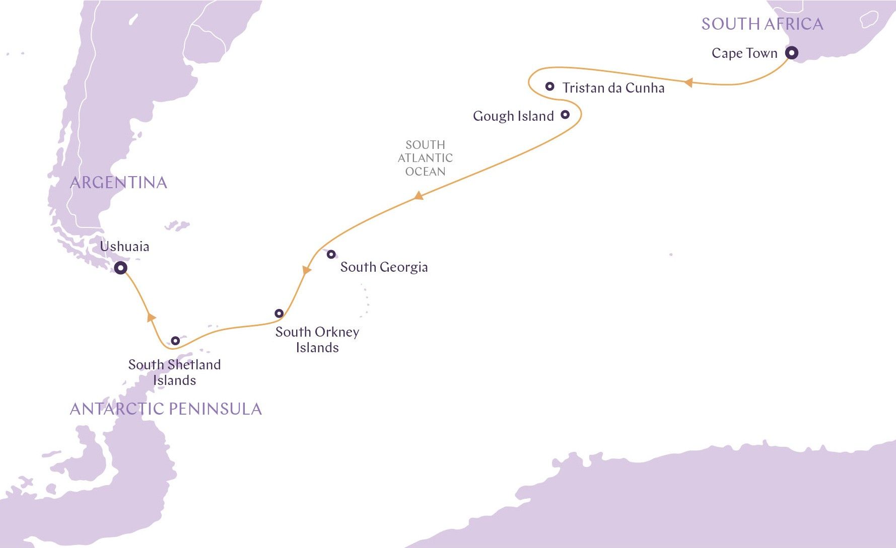 a map of the south georgia islands