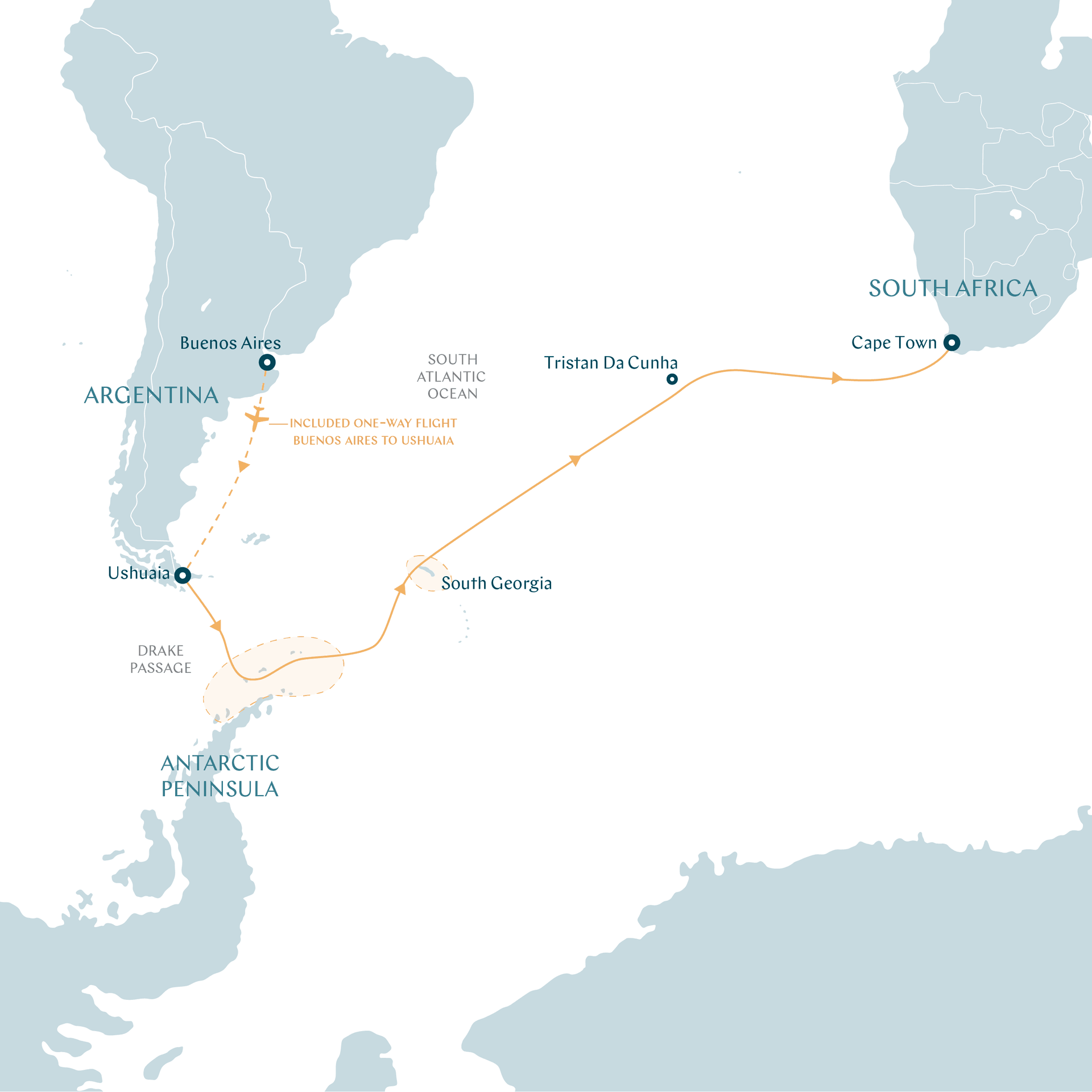 SOUTH ATLANTIC CRUISE: FROM ANTARCTICA TO SOUTH AFRICA