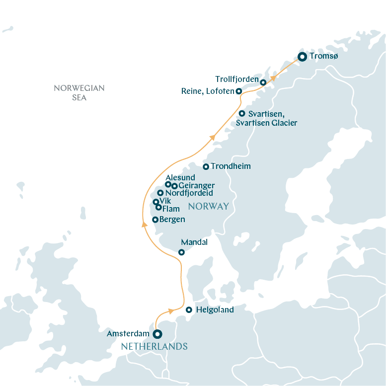 Map for Explore the Norwegian Fjords